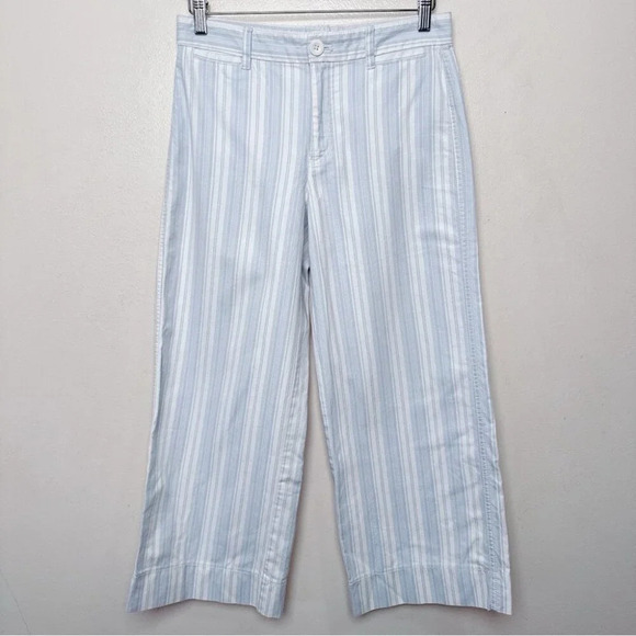 GAP Womens 4 Wide Leg  Crop Stripes Culottes Pant - Picture 2 of 12